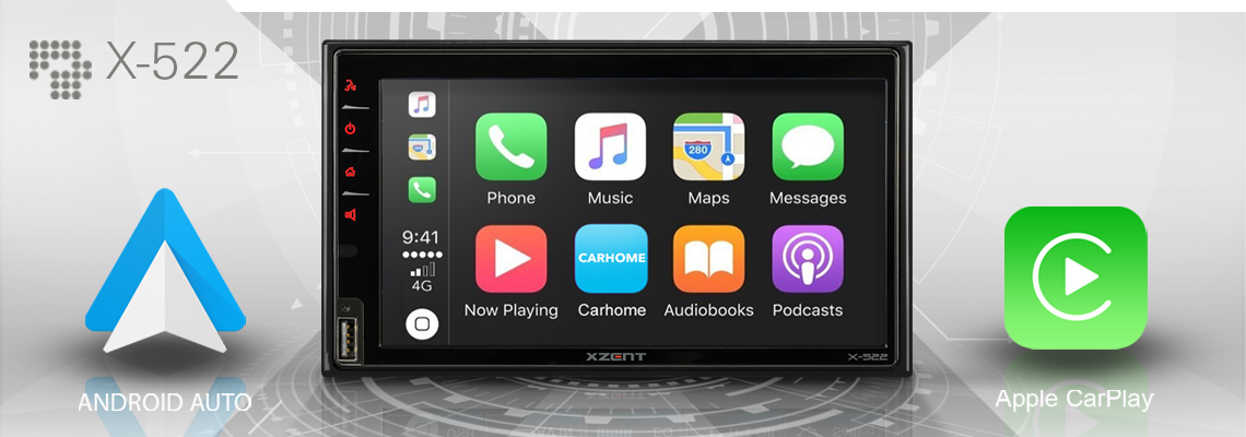 XZENT X-522 2-Din Autoradio DAB+ Infotainer mit CarPlay/GAA Autoradio TFT