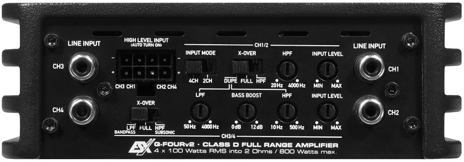 ESX Q-FOURv2 12V QUANTUM Digital 4CH AMP 4-Kanal Class D Digital Compact Verstärker 800 Watt