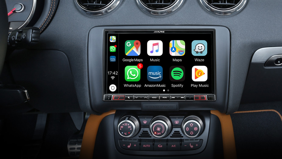 Alpine X803D-TT 8-Zoll-Navigationssystem für Audi TT (8J) mit DAB+, kapazitivem Display, Apple CarPlay und Android Auto Unterstützung