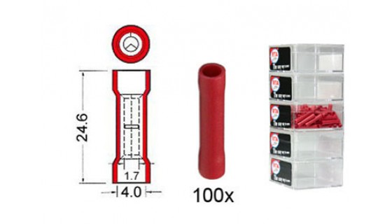 RTA 151.415-2 Connecteur Butt, RED 1,7 à 4,0 mm dans 100 -pack