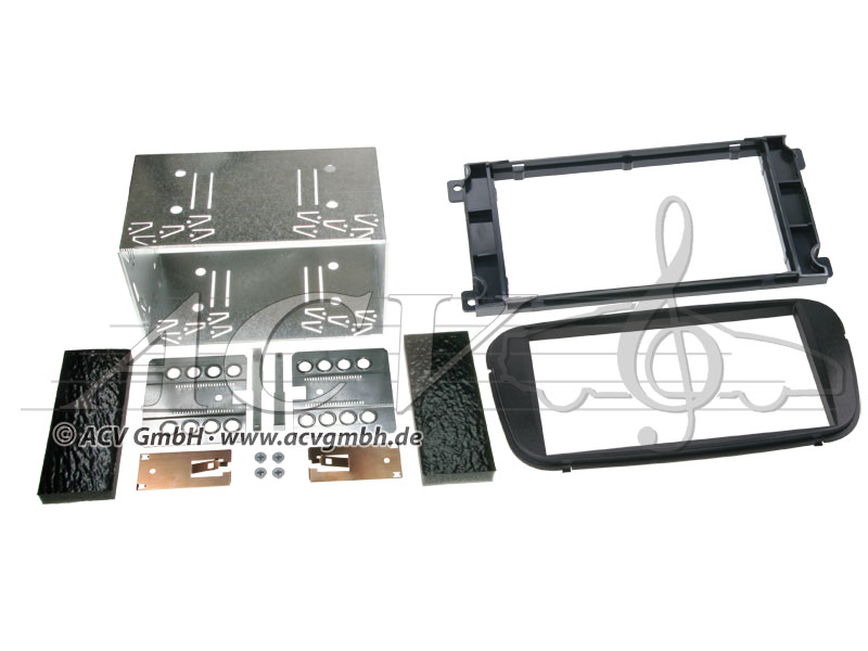 Double-DIN installation kit Ford Rubber Touch 2007 -> Color: Black 