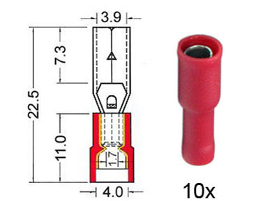 RTA 151.217-0 Rundsteckhülse insulated 4mm red