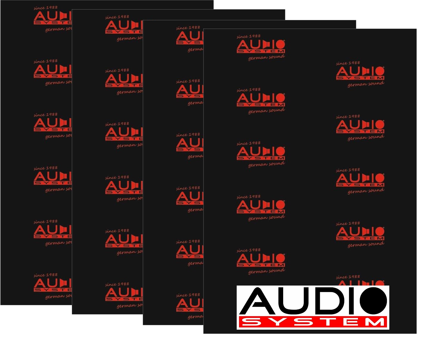 Audio System ALUBUTYL 4000 EVO SET Dämmaterial mit starker Aluschicht 4 Stück - 1,2 m²