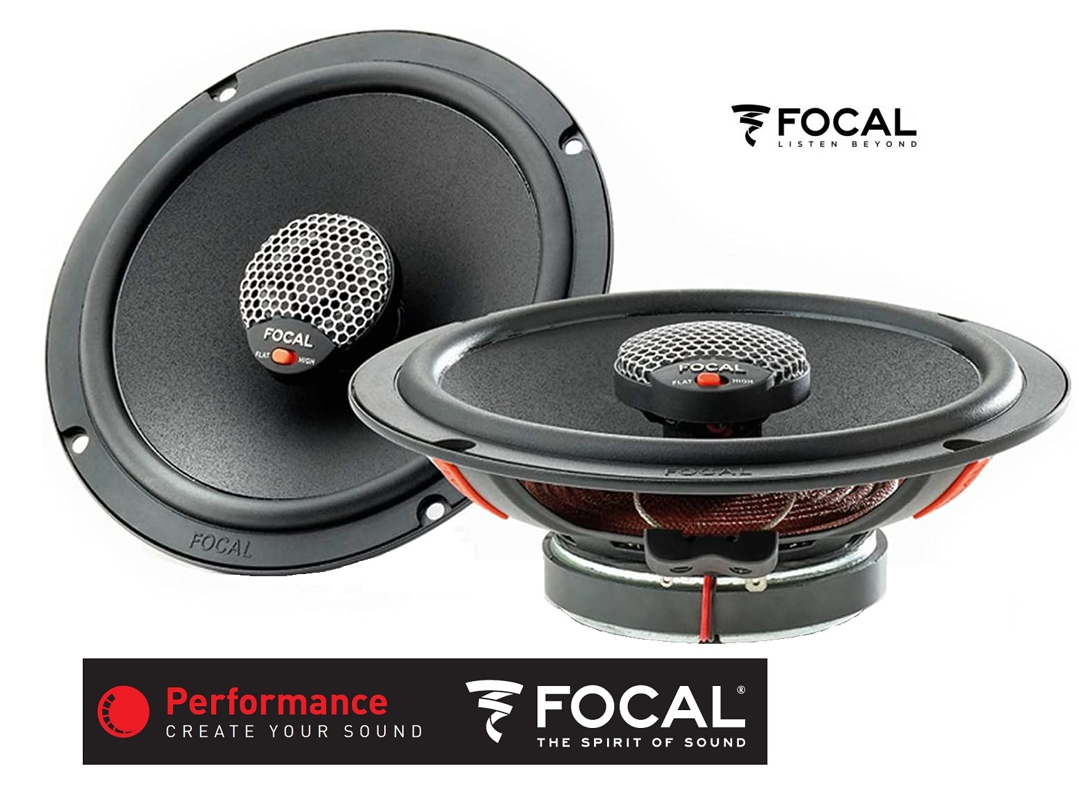 Focal ICU165 Integration UNIVERSAL 16,5 cm (6.5") 2-Wege Koax Lautsprecher Set 140 Watt - 1 Paar