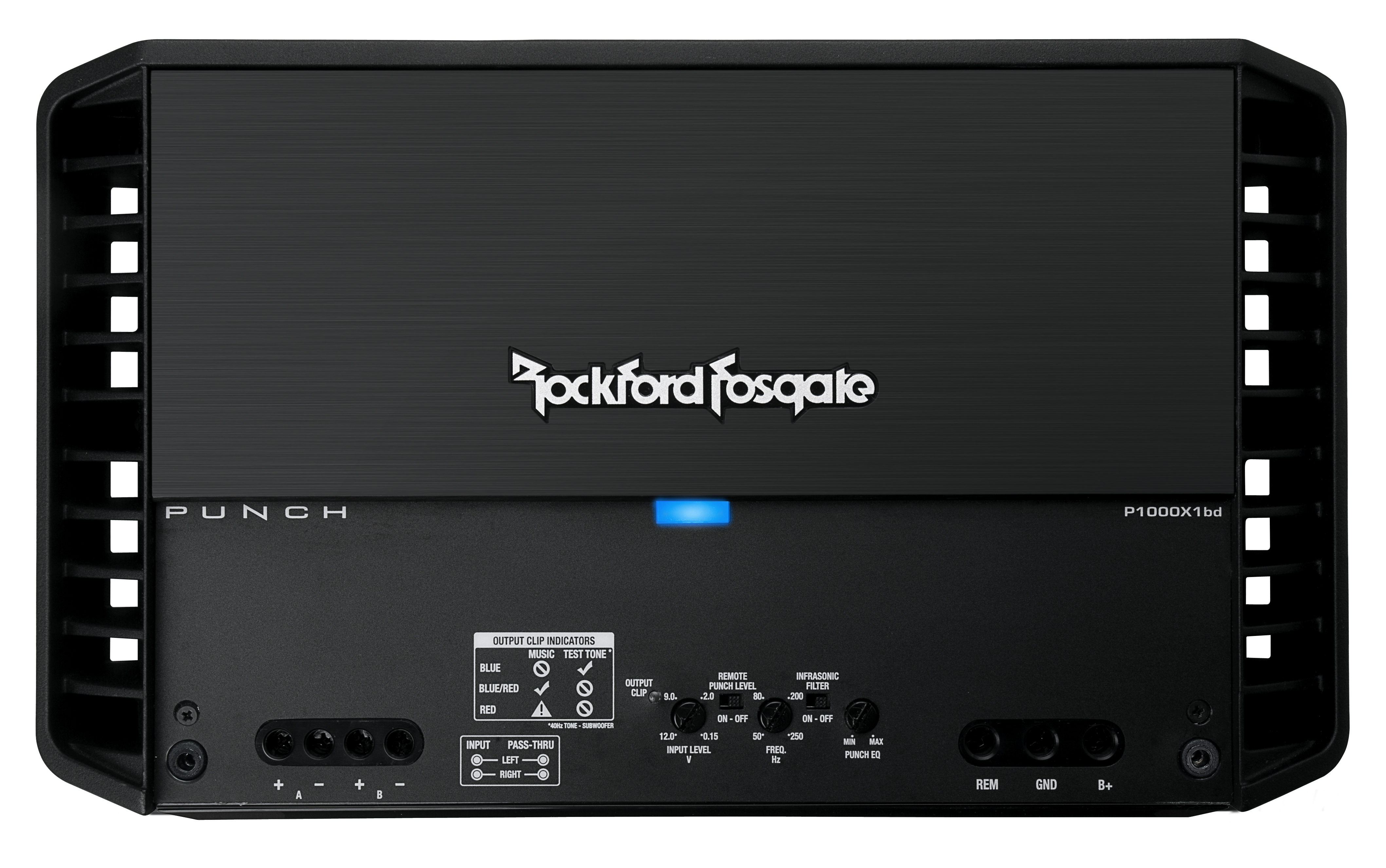 Rockford Fosgate P1000X1bd PUNCH-Serie 1-Kanal Mono Verstärker 1000 Watt RMS