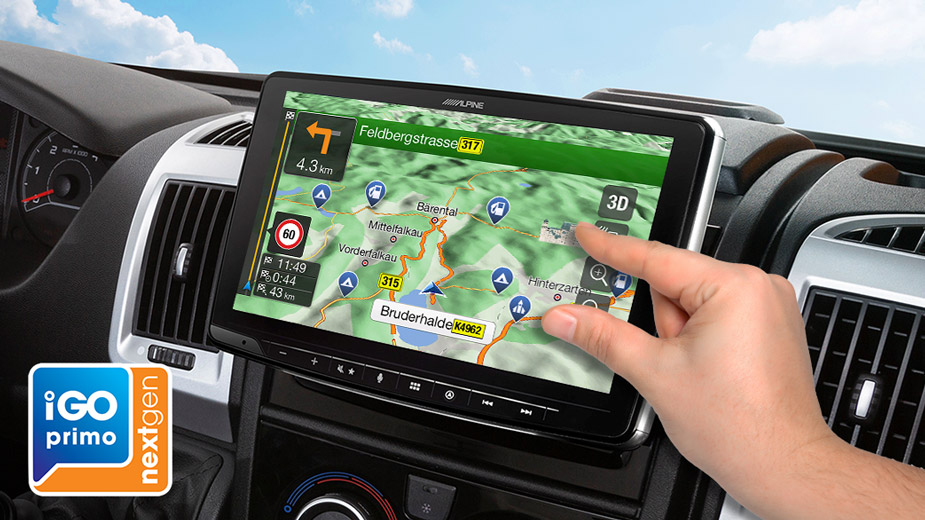 Alpine INE-F904DU All in One Navigation für Fiat Ducato 3, Peugot Boxer 2, Citroen Jumper 2