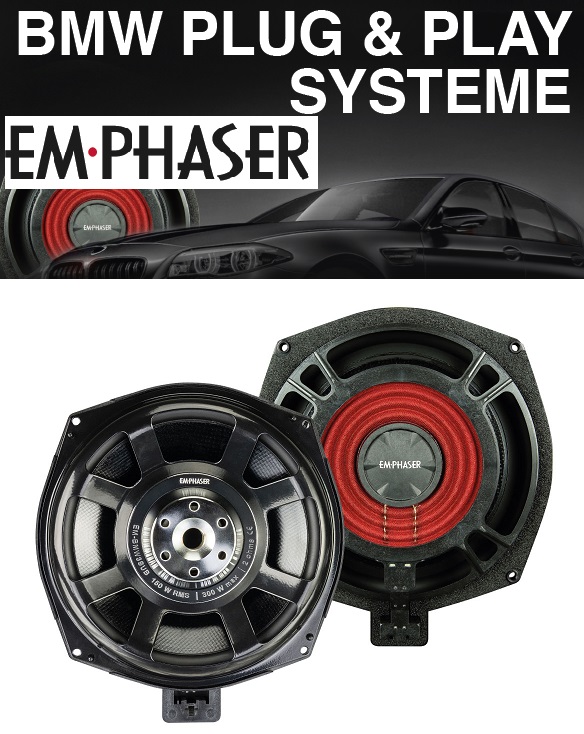 EMPHASER BMW3SUB 20cm Plug & Play Subwoofer für BMW Fahrzeuge 2 Stück BMW: E6x / E7x / E8x / E9x / F0x / F2x / F3x / F4x / F5x / F8x / G11 / G12 / G30 / G31 / G38 / I8
