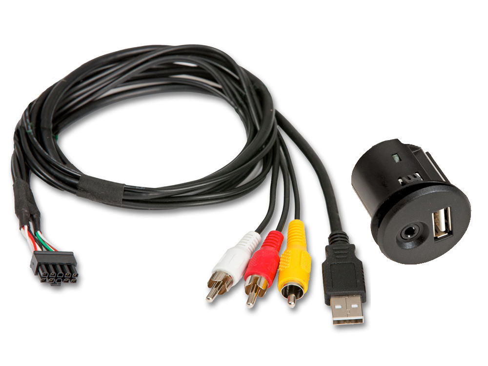 Alpine KCU-8A USB/AUX-Einbaubuchse und Verlängerungskabel für Iveco Daily VI Euro 5 & Euro 6 (Baujahr 2014-2019), Iveco Daily VII (ab Baujahr 2019)