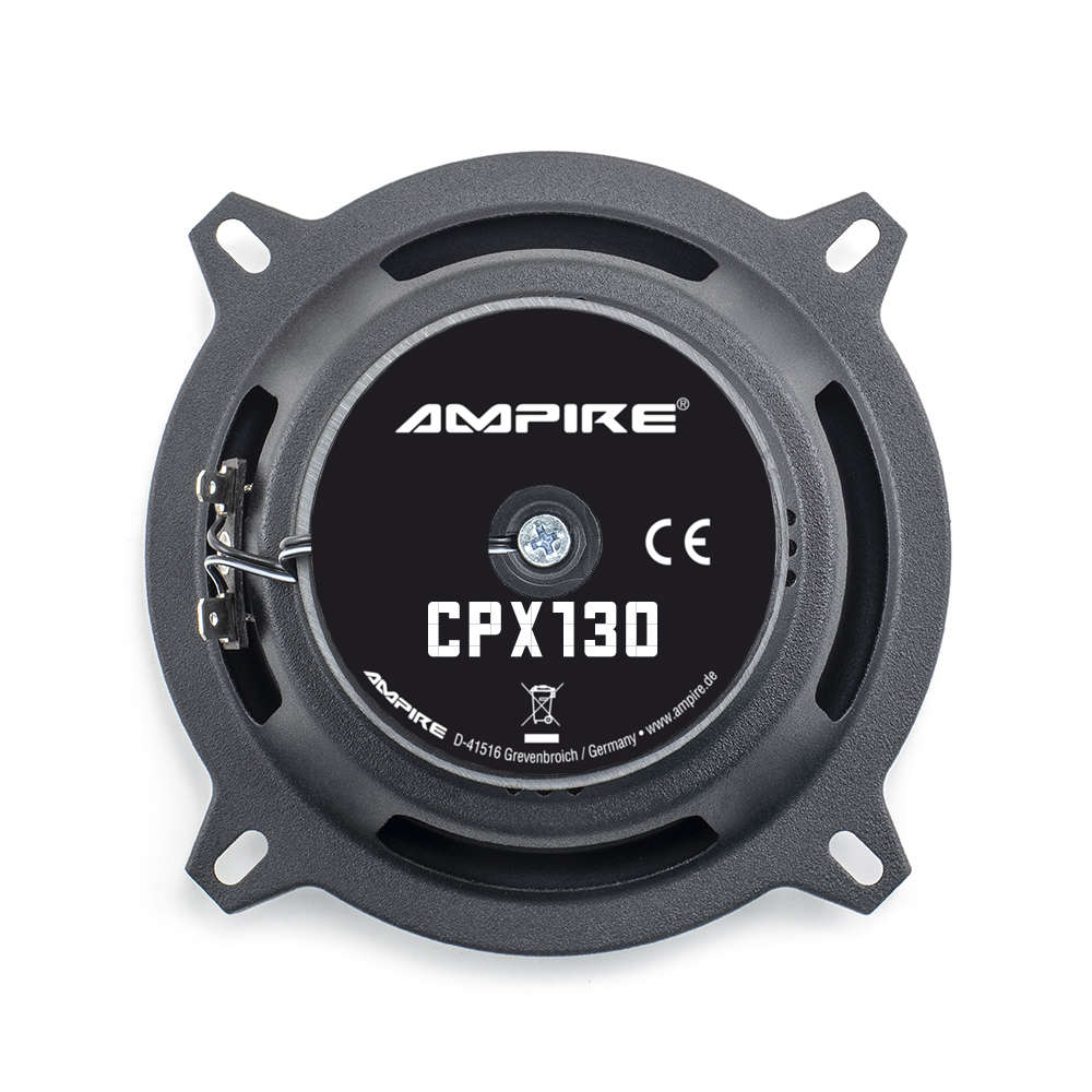AMPIRE CPX130 Koaxial Lautsprecher 13cm mit 16mm Seidenkalotte, ohne Gitter (Paar)