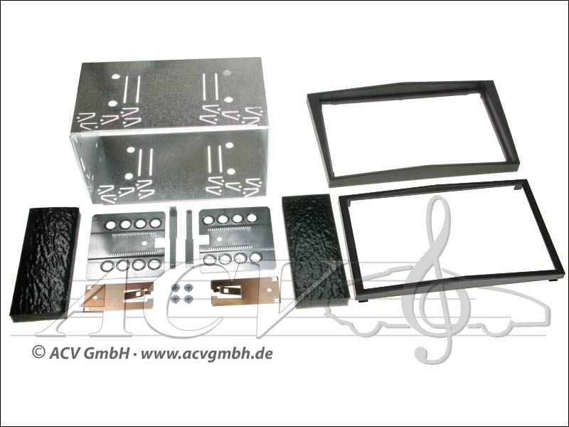 Doppel-DIN Einbaukit Rubber Touch Opel Corsa / Zafira schwarz