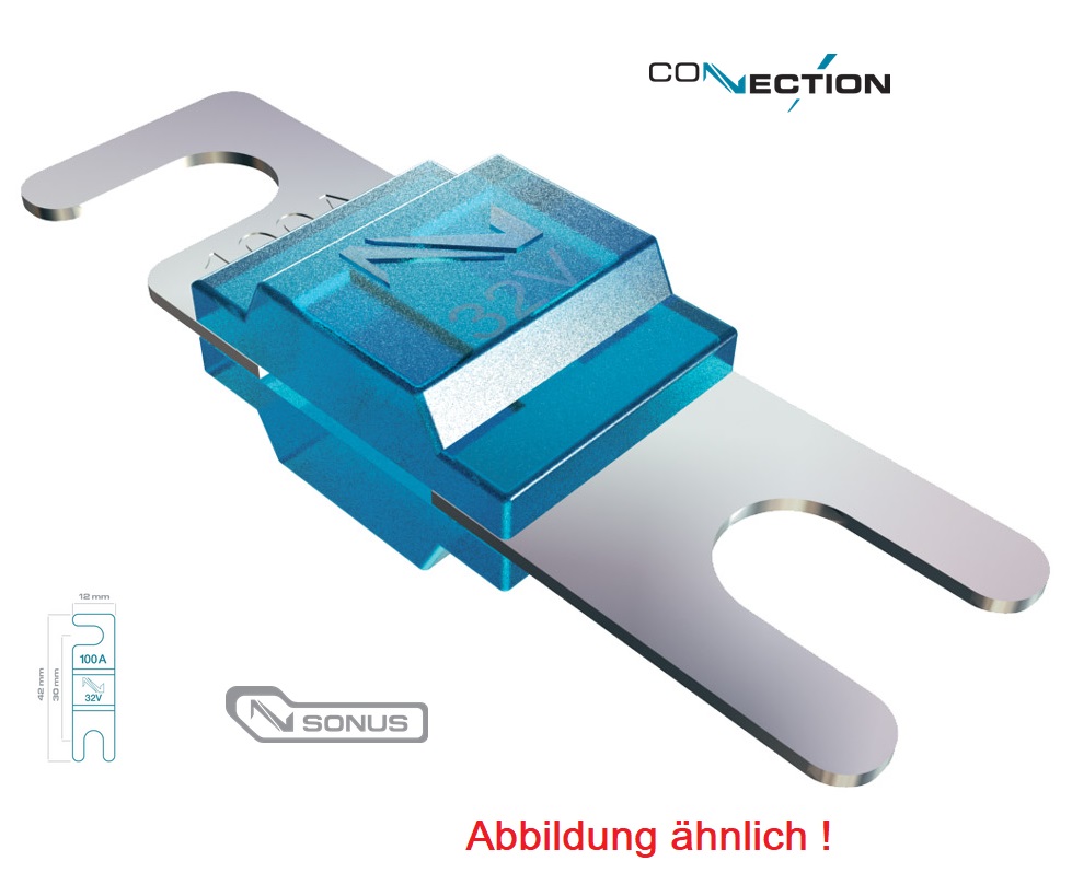 Connection Audison SFA 100.1 Mini ANL Sicherung 100 A, ASF Sicherung, gelb, 2 pcs.