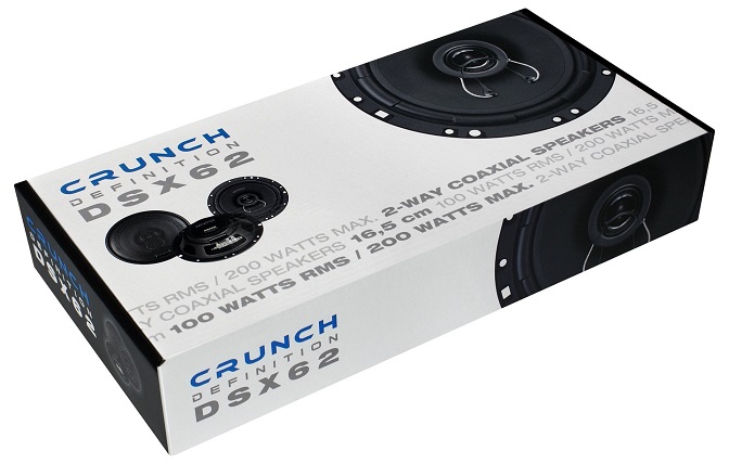 Crunch DSX62 16,5 cm (6.5") flacher 2-Wege Koaxial Lautsprecher 120 Watt Power 