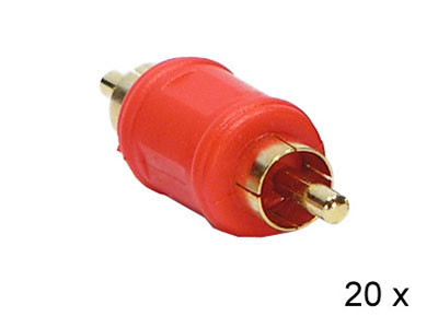 RTA 352.022-2 2 x RCA mâle femelle, couleur: rouge