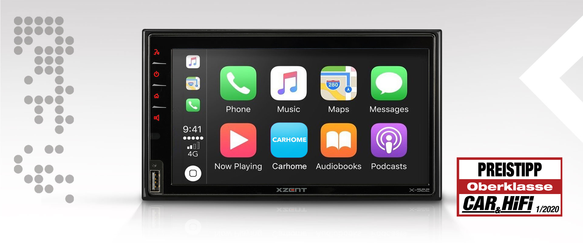 XZENT X-522 2-Din Autoradio DAB+ Infotainer mit CarPlay/GAA Autoradio TFT
