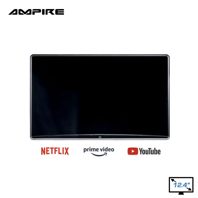 AMPIRE AMX124 12.4" RSE-Monitor mit Halterungen und HDMI In/Out TFT für Kopfstütze