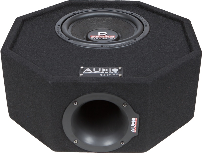 AUDIO SYSTEM Subframe R10 active 25cm Aktive Subwoofer,R 10 + H 330.1, 375 Watt, 4 Ohm, Ersatzradgehäuse mit Subwoofer und Verstärker