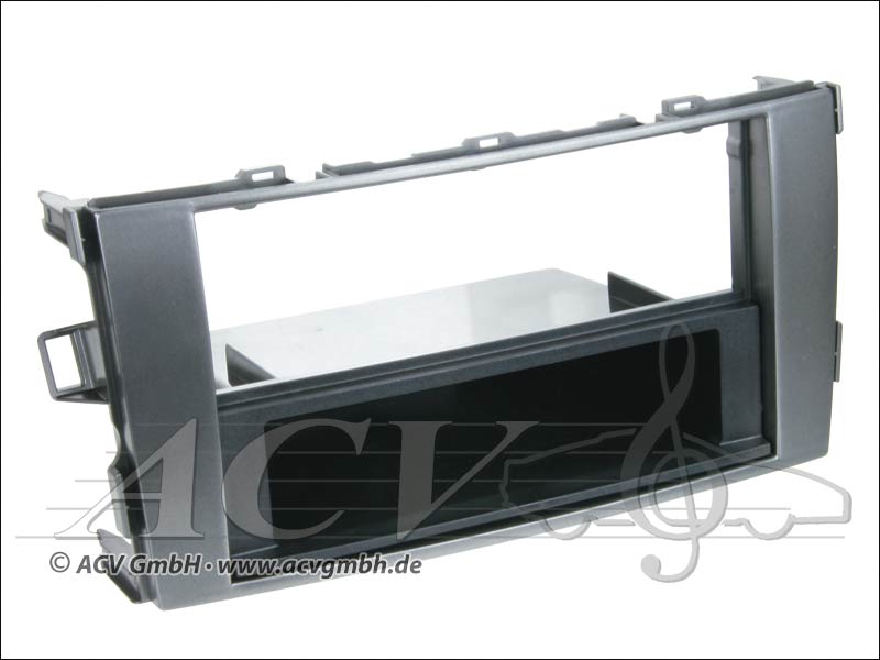 Double-DIN radio bezel Rubber-Touch Toyota Auris 