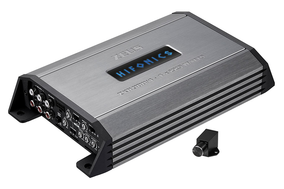 Hifonics ZXR 900/4 Class D Digital 4-Kanal Verstärker mit Bass Remote Fernbedienung, 900 Watt RMS