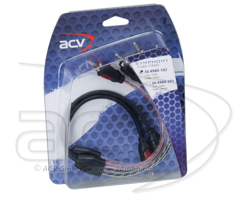 ACV 30.4980-102 Cinch Y-Adapter 2 Stecker - 1 Buchse 30cm - SYMPHONY Serie 