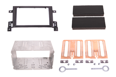 RTA 002.431-0 Double DIN mounting frame black ABS