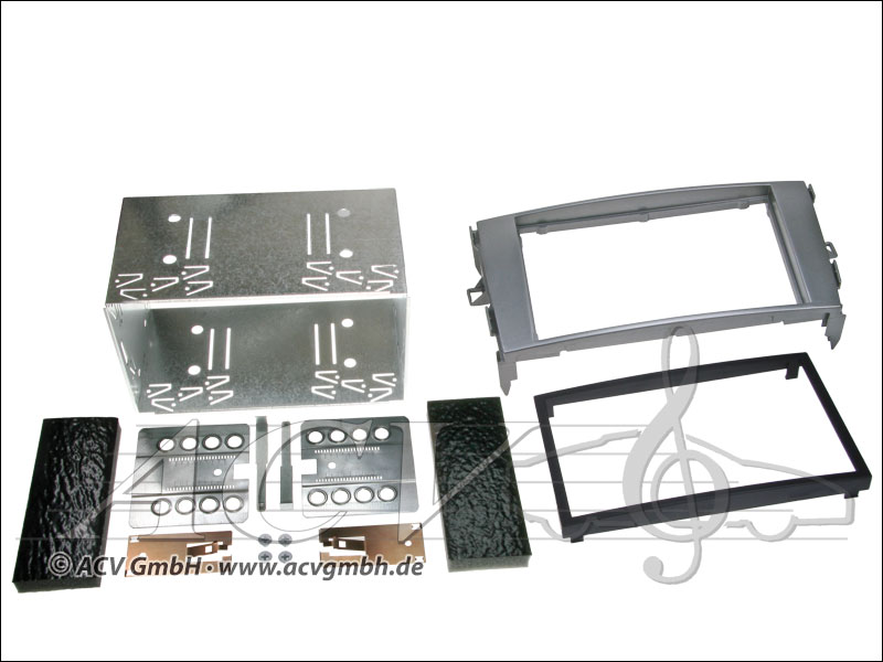 Double-DIN installation kit Toyota Auris anthracite gray 