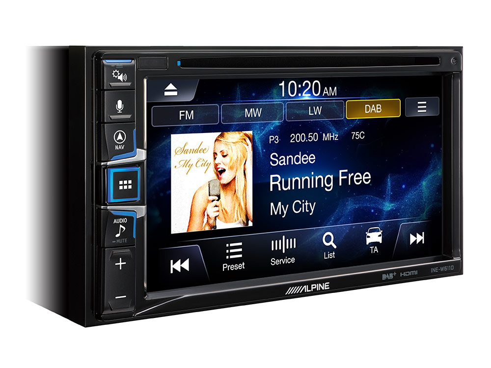 Alpine INE-W611DU8 2-DIN Autoradio Navigationssystem kompatibel mit Fiat Ducato III Version 8 2022 ->