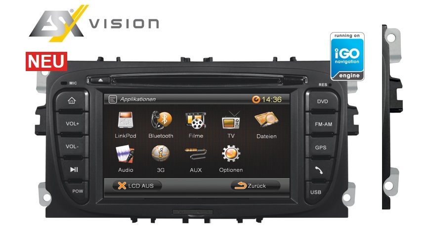ESX VN609-FO-U1 Navigation für Ford Mondeo, Focus, Galaxy, C-Max, S-Max