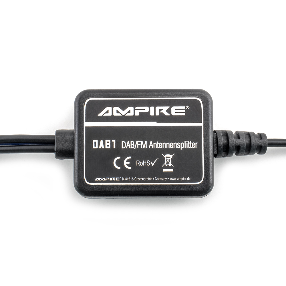 AMPIRE DAB1 DAB+ Antennensplitter (für vorhandene Antennen) Aktiver DAB+ Antennensplitter Plug&Play 