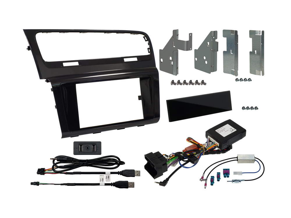 Alpine KIT-HALO-G7 Einbauset mit CAN-Bus-Interface zur Unterstützung der Lenkradfernbedienung & Multifunktionsanzeige im Volkswagen Golf 7 