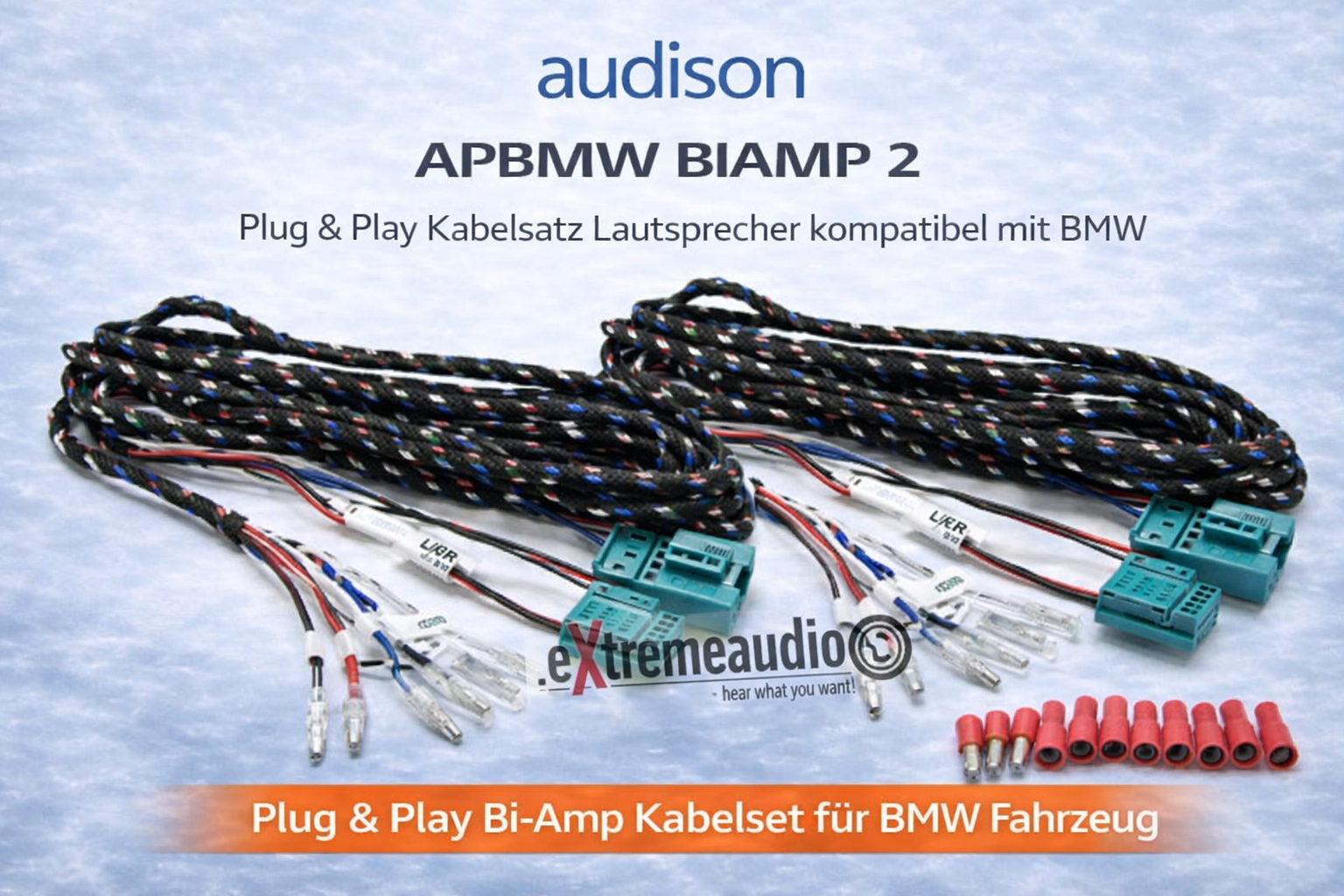 Audison APBMW BIAMP 2 Plug & Play Kabelsatz Lautsprecher / Woofer kompatibel mit BMW und MINI