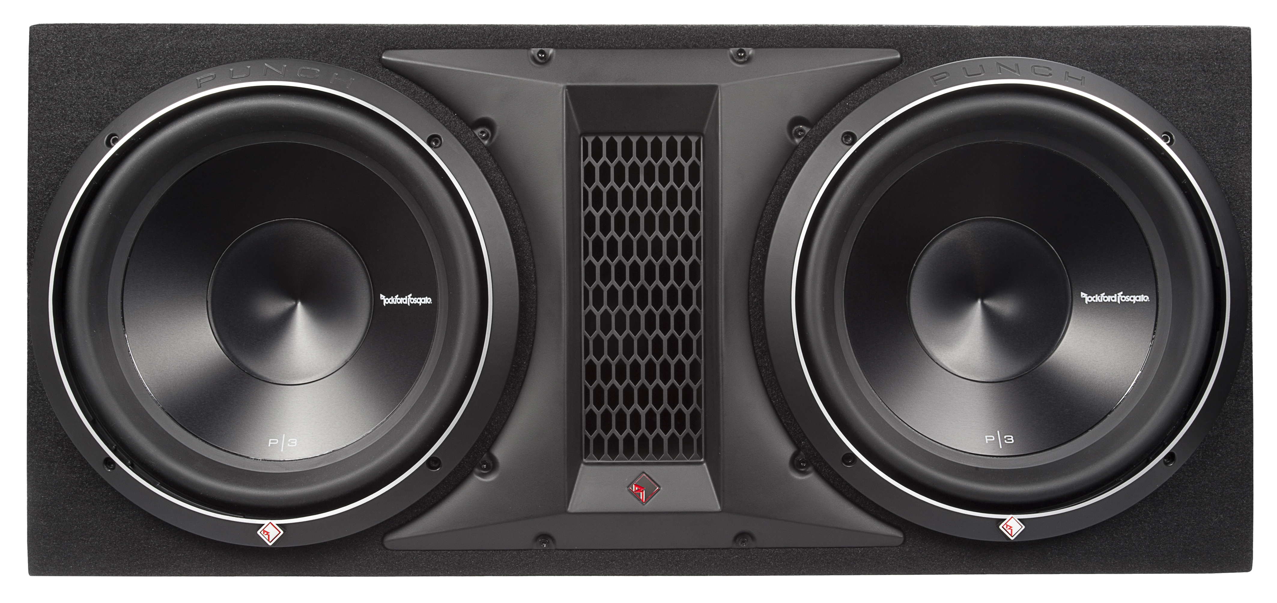 Rockford Fosgate P3-2X12 Subwoofer Dual Bassreflexbox mit 2 x P3D4-12 Woofer Punch P3 Series 30 cm (12") 1200 Watt RMS 