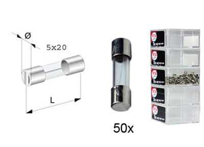 RTA 154.401-2 Fusible en tube de verre, 3A, 5 x 20mm