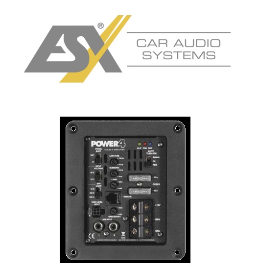 ESX QXB6A Aktiv Subwoofer System 16,5 cm (6.5") Bassreflex 500 Watt mit Basspegel-Kabelfernbedienung