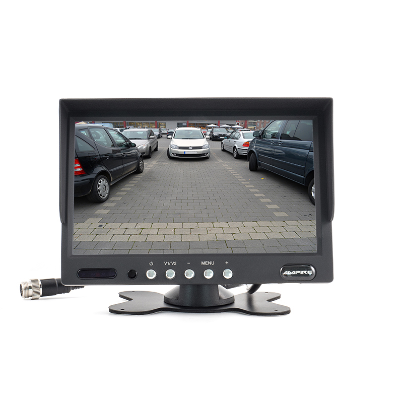 AMPIRE RVM072-3G TFT-Monitor 17.8cm (7'') mit 2 Kameraeingängen (AVIATION), Hilfslinien