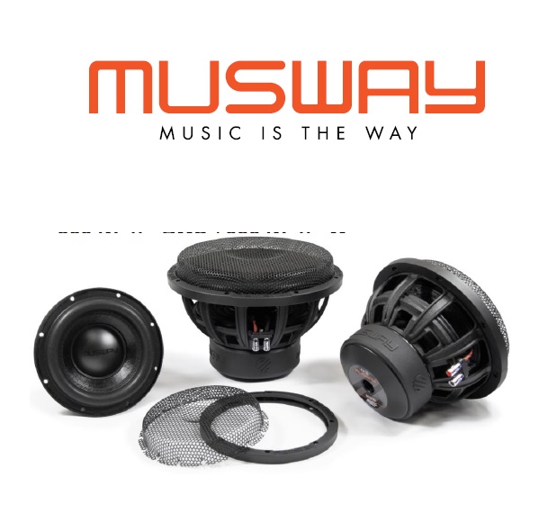 Musway MG10 Subwoofer 25cm (10") 2 + 2 Ohm, 1000 Watt Woofer inklusive Gitter