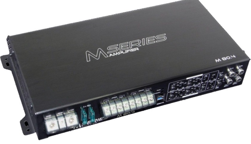 Audio System M 80.4 amplificatore a 4 canali 4 x 80 watt RMS a 4 ohm M80.4