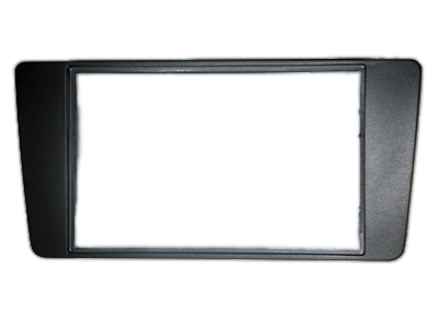 RTA 002.132-0 Double DIN mounting frame black ABS