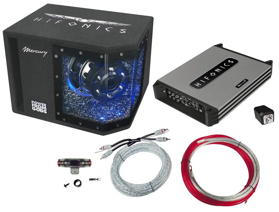 HIFONICS MBP1000.4 BASS PACK 4CH MBP 1000.4 (Subwoofer + amplifier + Cable)
