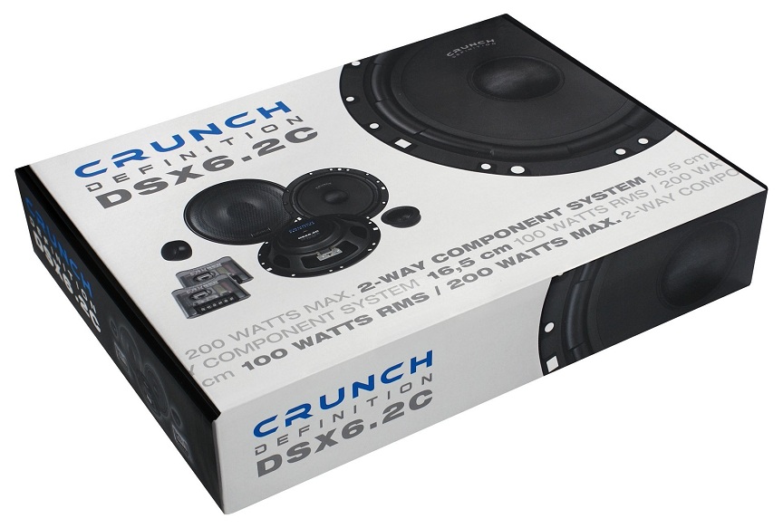 CRUNCH DSX 6.2c FLAT 2-way compo 16,5 centimetri DSX6.2c 