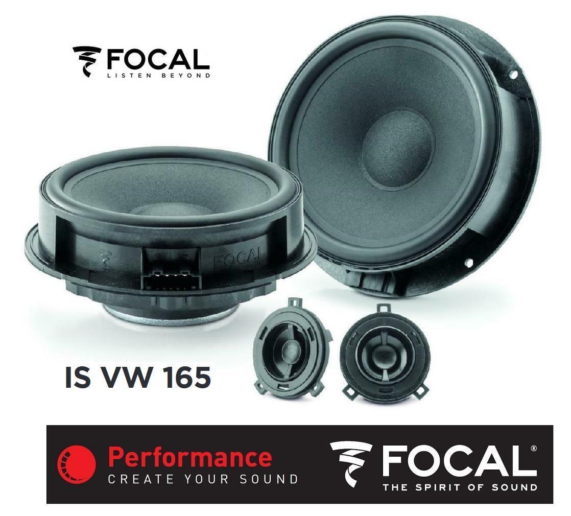 Focal IS165VW 2-Wege Compo Lautsprecher 16,5 cm für VW Volkswagen Lupo, Up, Polo, Beetle, Scirocco, Eos, Golf 4, Golf 6, Golf 7, Bora, Jetta, Passat, Tiguan, Amarok