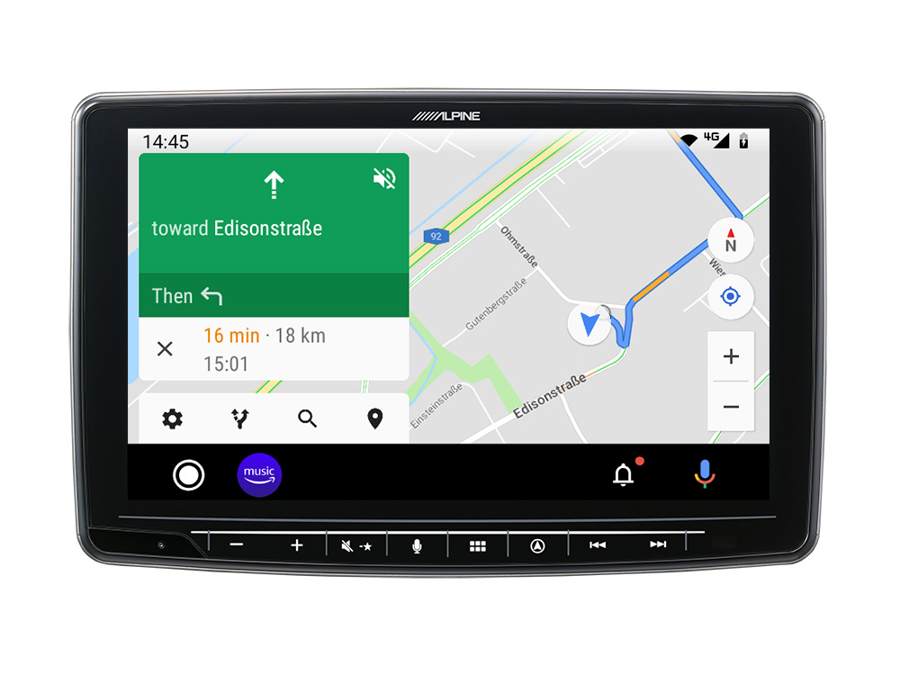 Alpine INE-F904D 1-DIN Navigationssystem mit 9-Zoll Touchscreen, DAB+, HDMI und Apple CarPlay /Android Auto 