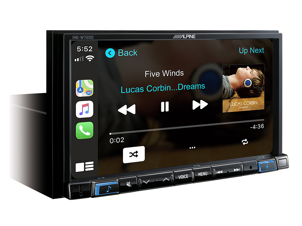 Alpine INE-W720DM DAB+ Autoradio mit kapazitivem 7-Zoll Display, Apple CarPlay und Android Auto, Bluetooth, HDMI