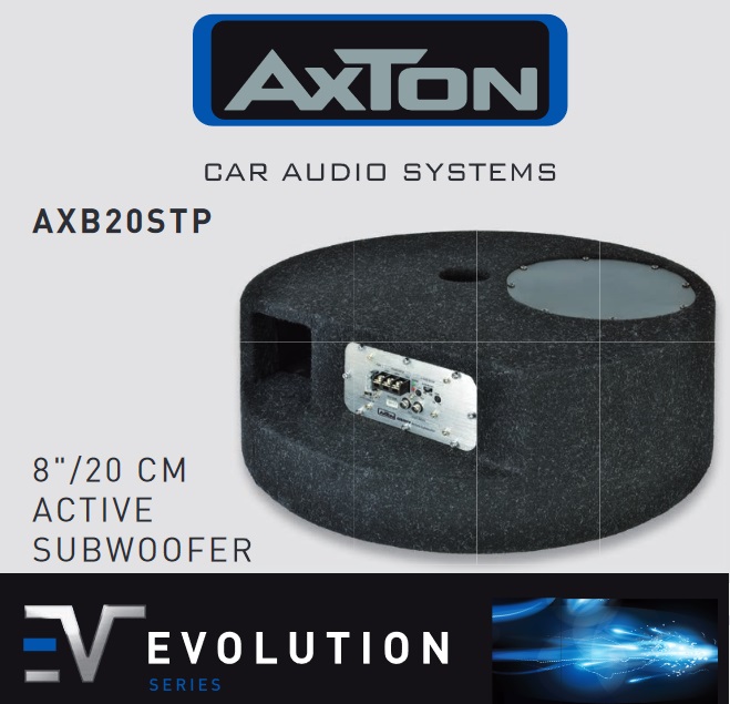 AXTON ATB20STP 20 cm / 8″ Aktivsubwoofer für die Reserveradmulde Reserverad Ersatz 