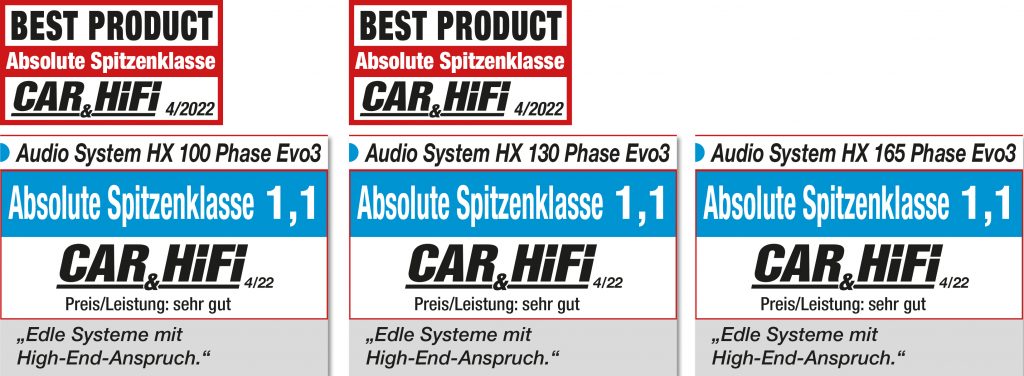 Audio System HX 130 PHASE EVO 3 Lautsprecher 13 cm HIGH END 2-Wege Komponentensystem