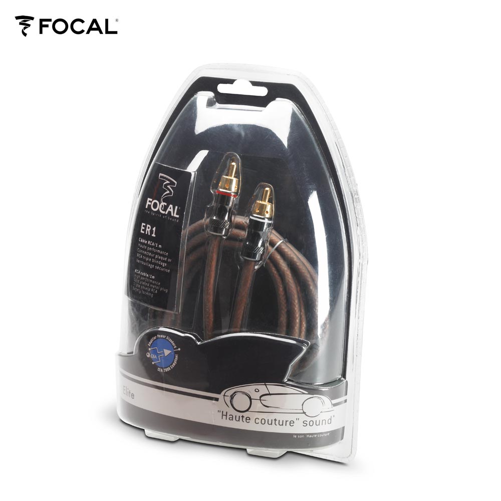 Focal ER1 Elite stereo Cinchkabel 1 m Cinchkabel 1 meter High Performance RCA Kupferkabel (OFC) - FOAKACER1R00000