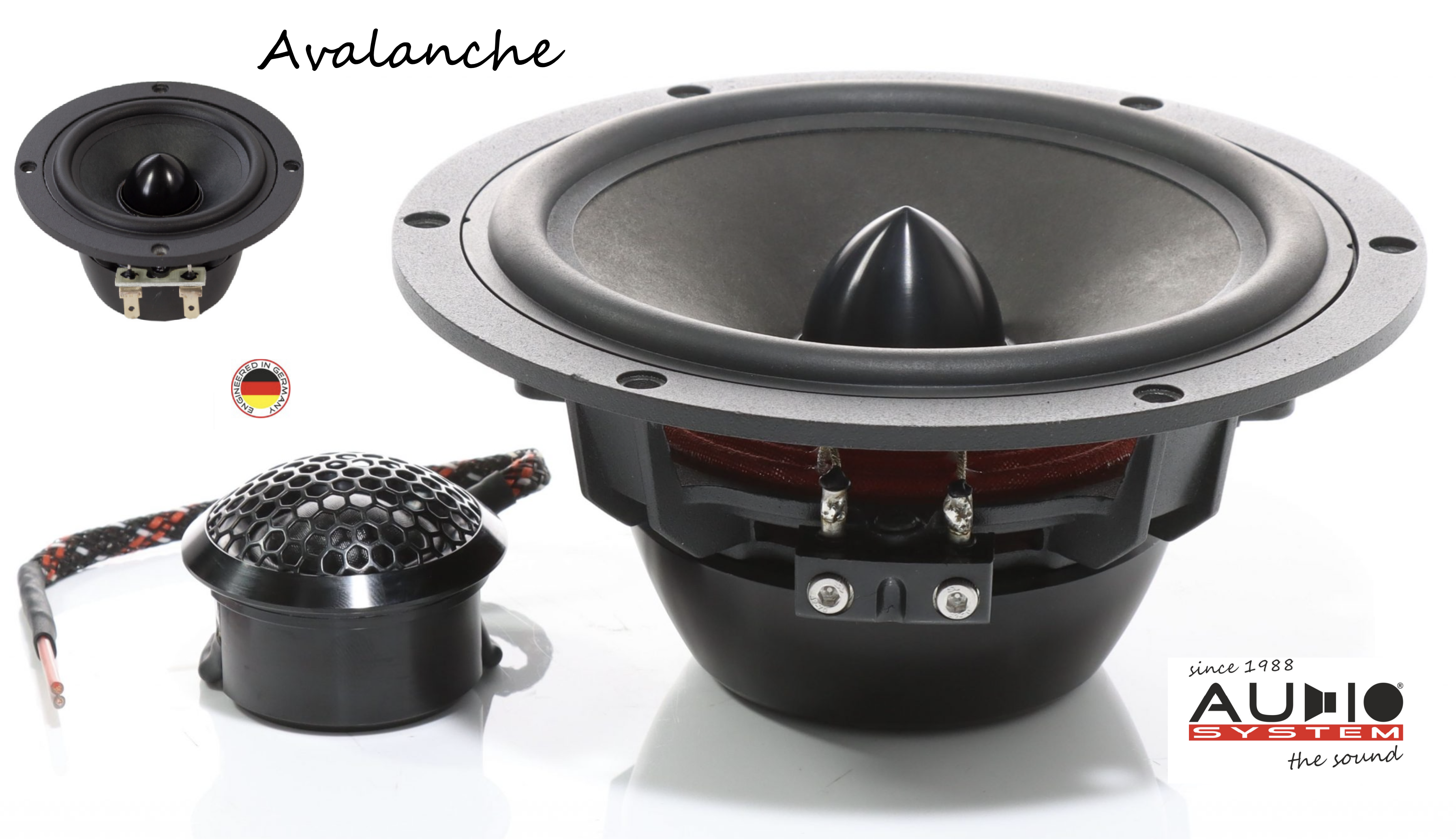 Audio System AVALANCHE 165/3 ACTIVE 16,5 cm (6.5") 3-Wege Kompo Aktiv Lautsprecher Set