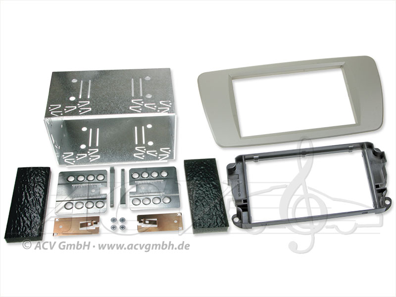 Double-DIN kit di installazione Seat Ibiza (6J) 2008 -> Dublino grigio 