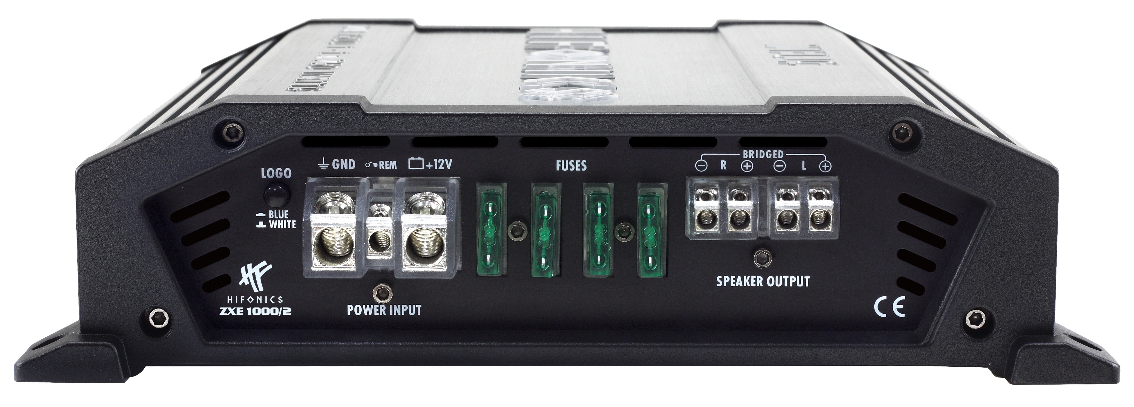Hifonics ZXE 1000/2 2-Kanal Class-AB Verstärker 1000 Watt RMS inkl. Bass-Remote