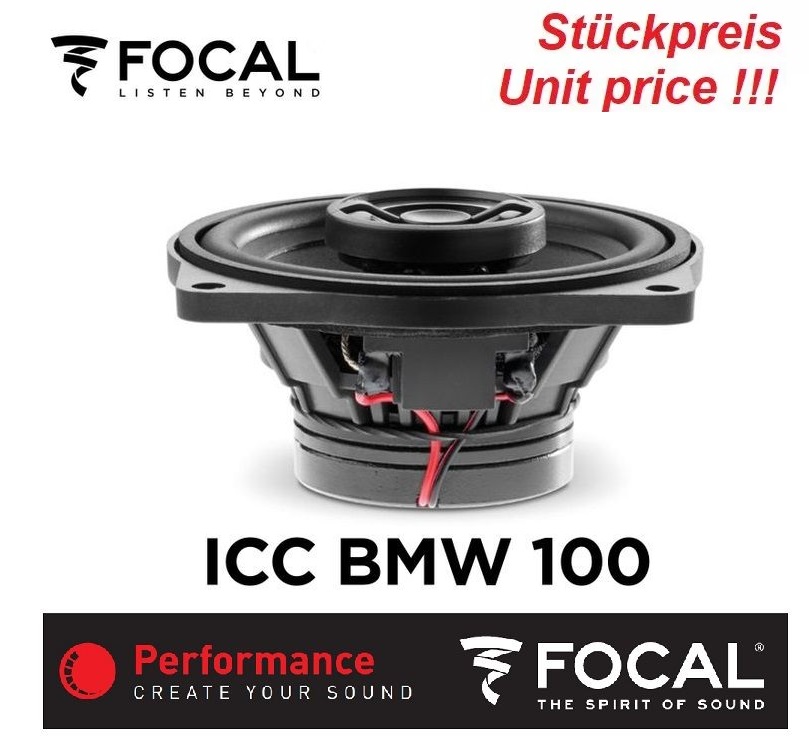 Focal ICCBMW100 Inside 2-Wege Coax Center Lautsprecher für BMW und Mini Fahrzeuge - 1 Stück 