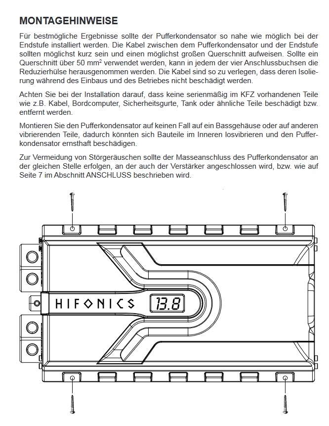 Hifonics ZXT5.0 Powercap 5 Farad Hybrid-Pufferkondensator